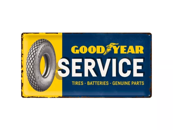 Advertising sign -Nostalgic Art- Goodyear - Service, 25x50cm