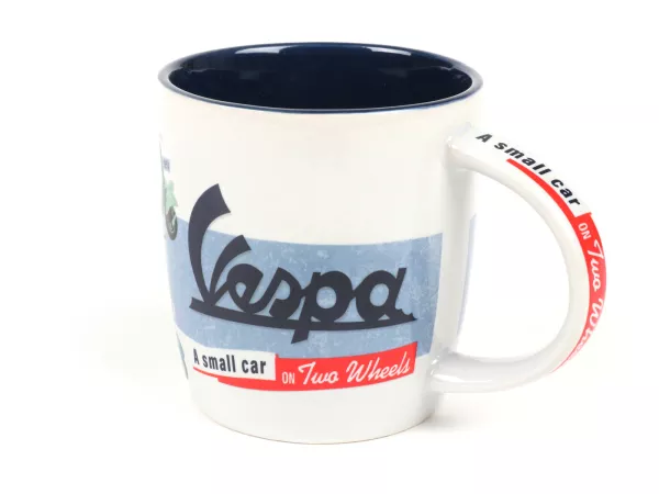 Taza - Taza de café - Arte nostálgico- Vespa Un pequeño coche sobre dos ruedas, Ø=85mm x 90mm, 340ml