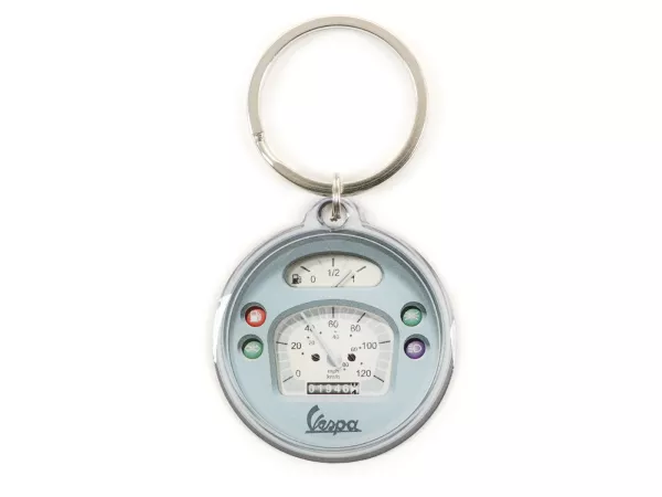 Key ring -VESPA Speedo Ø=40mm- round