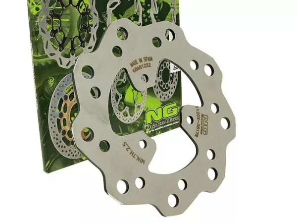 Brake disc -NG Wavy Ø180x58x3.7mm- Peugeot Speedfight 2 50 (2008) front lhs, Peugeot Speedfight 2 R-Cup 50 (2008) front lhs, Peugeot Speedfight 2 Ultimate Edition (2008) front lhs