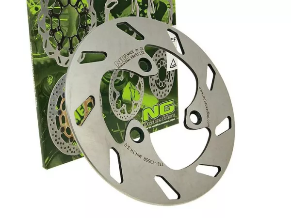 Brake disc -NG Ø180x58x3.5mm- Peugeot Elystar 50 rear, Peugeot Speedfight 50 Air Kat / H2O (1997-1999) front central, Peugeot Speedfight 100 / Prost (1997-2002) front central, Peugeot Speedfight 100 / Prost (1997-2002) rear central, Peugeot Speedfight 2 1