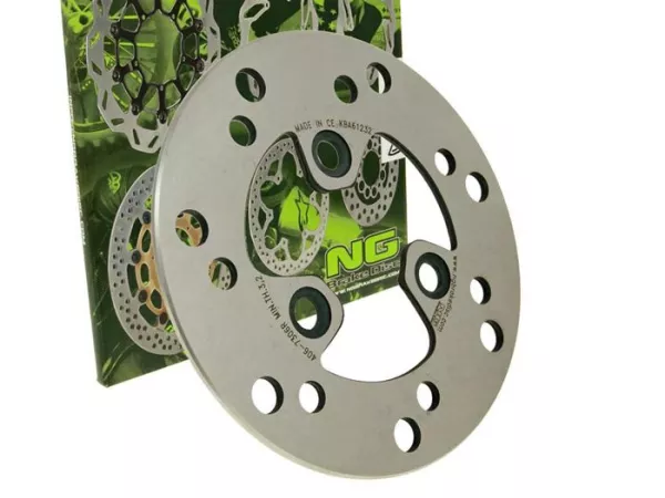 Disque de frein -NG Ø155x40,6x3,8mm- Yamaha Jog 90 (av. g.), Fantic Big Wheels 50 (1991-1994) (av. g.), Garelli Big Wheels 50 (1991-1994) (av. g.), MBK Targhet 50 (1991-1995) (av. g.), Yamaha Cr 50 Z (1991-1995) (av. g.), Yamaha Jog 50 R (1991-2002) (av.