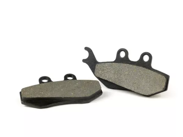 Brake pads -POLINI 76.8x41.8/94.5x42mm- Gilera Runner 125-200 FX/FXR/VX/VXR with Grimeca brake caliper (9mm pin), APRILIA MX Supermotard 50cc 2002 (f), Pegaso 650cc 1994-1997 (f), RS Replica 50cc 1999 (f), RX 125cc 1995 (f), RX C, CD 125cc 1993-1994 (f),