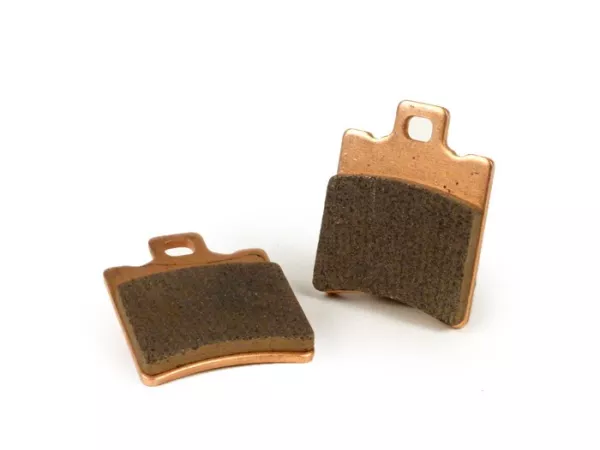 Brake pads -POLINI Sintered 39.7x49.5mm- SIP brake caliper, APRILIA Amico GL, GLE, LX, Sport Life, LX 50cc 1992 (f), Area 51 50cc 1998 (f/r), Compay 125cc 2003 (f), Compay 50cc 2002 (f), Gulliver 50cc 1995 (f), Gulliver LC 50cc 1996-1997 (f), Habana 125cc