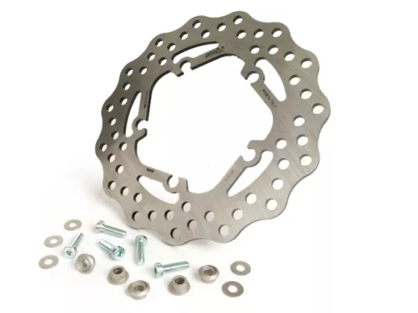 Remschijf -POLINI Racing Floating Disc Ø200x97mm 5o- Vespa PX Disc (1998-), Primavera 50-150cc, Sprint 50-150, LX50-150, LXV50-125, S50-150, ET2, ET4, PIAGGIO Fly 125-150, Sfera 50 RST, Zip 50 SP, Sfera 125 4T, Grimeca Classic NT, LML Star