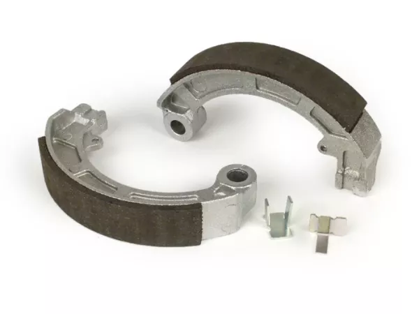 Brake shoes -POLINI Ø=150x24mm- VESPA PX (f/r), PK (f/r), T5 125cc (f/r), Rally180 (VSD1T), Rally200 (VSE1T) (r), Sprint (r), TS125 (VNL3T) (r), GT125 (VNL2T) (r), GTR125 (VNL2T) (r), GL150 (VLA1T) (r), SS180 (r), GS160 (r), GS150 / GS3 (VS5T) (r)