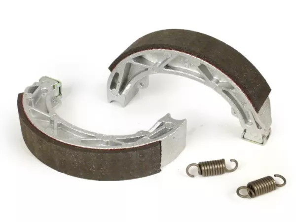 Brake shoes -POLINI Ø=140x25mm rear- Piaggio Fly 50 2T, Piaggio Fly 50 4-stroke (2V), Piaggio Liberty 50 2T, Piaggio Liberty 50 4-stroke (2V), Piaggio Liberty 50IE 4-stroke (IGET 3V), Malaguti Centro 50 4-stroke (4V), Malaguti Centro 50 Sl, Malaguti Ciak