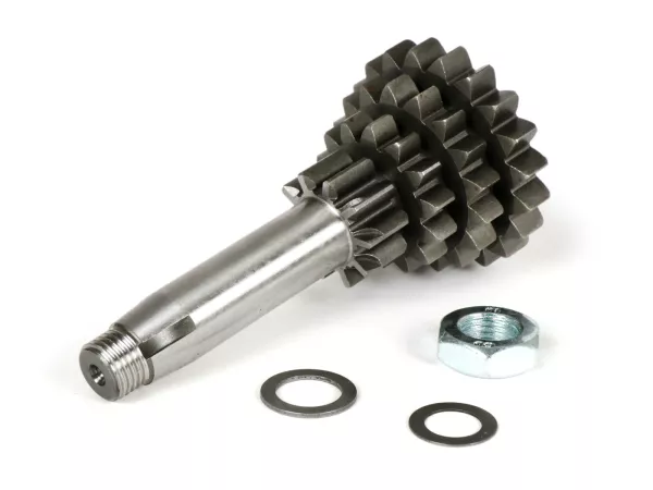 Toma de fuerza -POLINI- Vespa V50, PV125, ET3, PK50, PK80, PK125 S-XL - 10-14-17-20 dientes (se utiliza con la caja de cambios original, acorta la tercera y cuarta marcha)