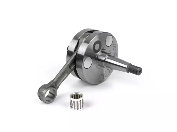 Crankshaft -POLINI RACING (for reed valve intake) full circle, stroke 52.8mm, conrod 102mm- conversion crankshaft Vespa PK50 XL/XL2 to 125cc (Ø=20mm cone)