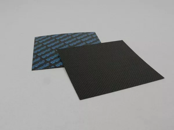 Materiaal membraanplaat -POLINI- 110x110mm Koolstof - 0,28mm