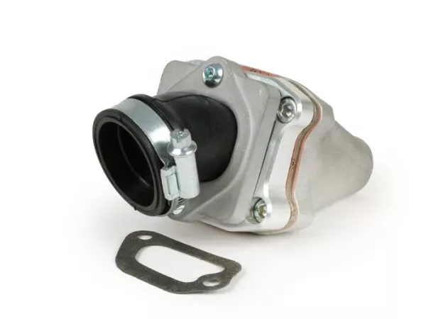 Intake manifold - Intake manifold diafragma -Diafragma 3-lubang POLINI - Vespa PK XL - AW = Ø34mm (karburator Ø28-30mm - PHBH, VHSH, PWK28, TMX30, Smartcarb 26-28)