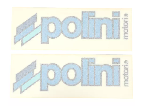 Klistermärkesuppsättning -POLINI- 2x Polini 230x80mm - Blå, lämplig för ljusa ytor