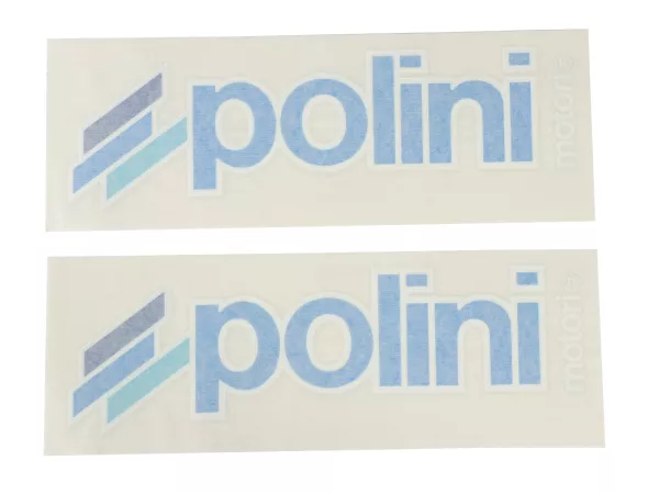 Klistermärkesuppsättning -POLINI- 2x Polini 230x80mm - Blå, lämplig för mörka ytor