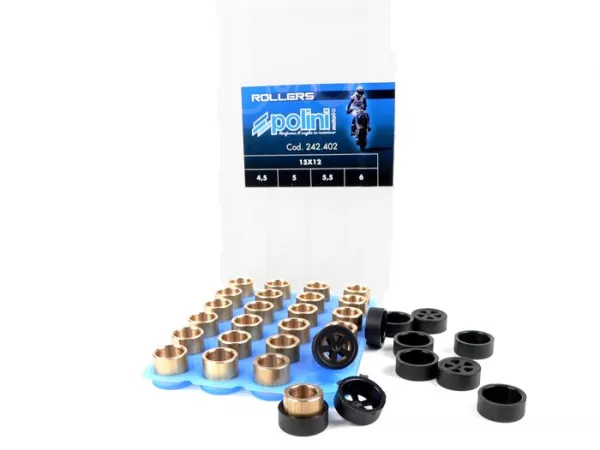 Roller set -POLINI premium quality 15x12mm- 4.5-5.0-5.5-6.0g