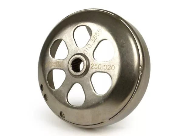 Campana frizione -POLINI Speedbell- Piaggio Beverly 400, Piaggio Beverly 500, Piaggio MP3 400, Piaggio MP3 500, Piaggio X8 400, Piaggio X9 500, Piaggio X9 500 Evolution, Piaggio X10 500 ie (Euro 3), Piaggio XEvo 400, Aprilia Atlantic 400 Sprint, Aprilia A