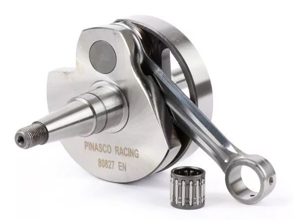 Cigüeñal -PINASCO Racing, corredera giratoria, carrera=60mm, biela=110mm- Vespa PX200, Cosa200 - banda de cigüeñal extra ancha (17.95mm) para cárter motor PN26482041