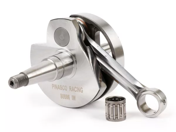 Cigüeñal -PINASCO Racing, corredera giratoria, carrera=57mm, biela=110mm- Vespa PX200, Cosa200 - banda de cigüeñal extra ancha (17.95mm) para cárter motor PN26482041