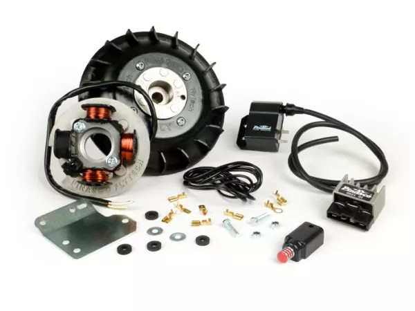 Tändning -PINASCO Flytech 12V- Vespa V50, V90, PV125, ET3, PK S (19mm kon) - 1400gr.
