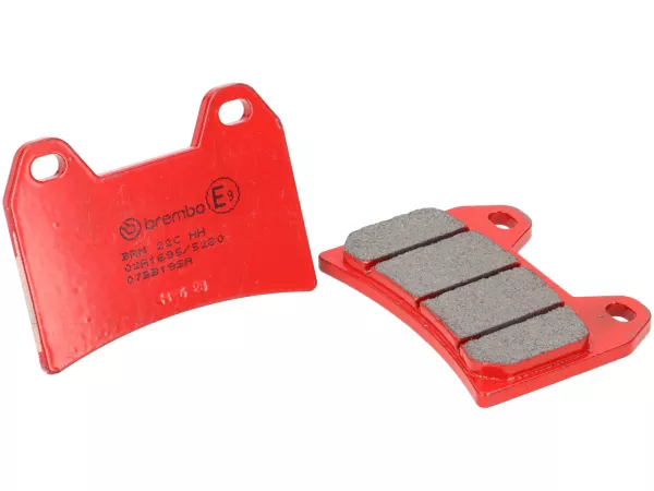 Remblokken voor -PORCO NERO- (met ABE) -voor remklauw PORCO NERO POWER CNC by Spiegler 4-zuiger