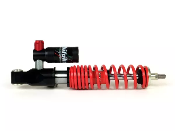 Voorschokdemper -BITUBO MEV, 240mm, (2014-2016)- Vespa GTS/GTS Super 125-300, bodembevestiging met oog - zwart - rode veer
