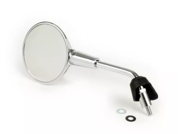 Espejo -MOTO NOSTRA Shorty- Vespa GTS 125-300 HPE (2019-2022), Vespa Primavera 50-150, Vespa Sprint 50-150 - se puede utilizar a la derecha y a la izquierda - cromado