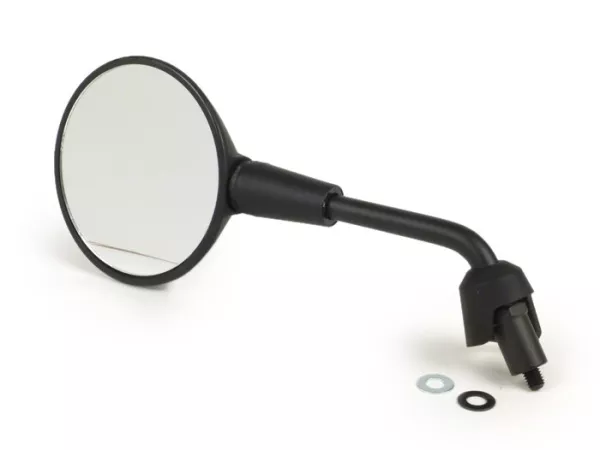 Spiegel -MOTO NOSTRA Shorty- Vespa GTS 125-300 HPE (2019-2022), Vespa Primavera 50-150, Vespa Sprint 50-150 - links en rechts te gebruiken - zwart mat