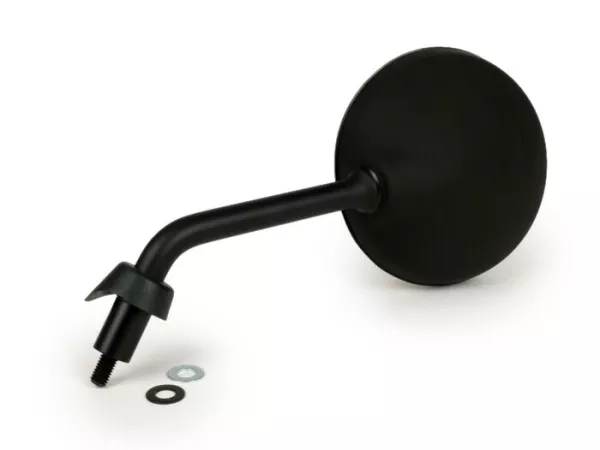 Mirror -MOTO NOSTRA- Shorty - Piaggio LX50-150, S50, Piaggio Liberty 50-150 - rhs/lhs - black matt - M8 right-hand thread