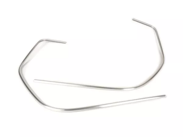Randbeschermingsset -MOTO NOSTRA- Vespa GT, GTL, GTS 125-300 (-2018), GTV (-2018) - Zilver geborsteld