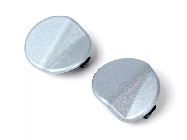 Pair of covers for mirror hole -QUELLAGIO, matt grey (707/C)- Vespa GTS 125 (ZAPMA3700, ZAPMD3200, ZAPMD3201, ZAPMA3100, ZAPMA3200), Vespa GTS 150 (ZAPMA3200, ZAPMA3100), Vespa GTS 300 (ZAPMA3300), Vespa GTS HPE 300 (ZAPMA3600, ZAPMD310), Vespa GTS Super