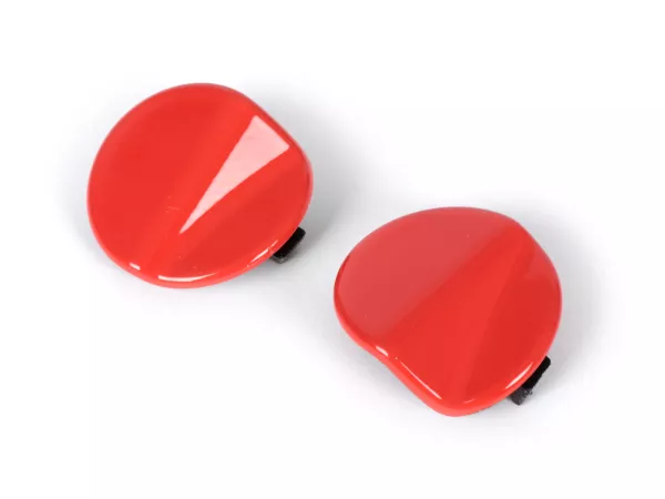 Pair of covers for mirror hole -QUELLAGIO, orange (A1L)- Vespa GTS 125 (ZAPMA3700, ZAPMD3200, ZAPMD3201, ZAPMA3100, ZAPMA3200), Vespa GTS 150 (ZAPMA3200, ZAPMA3100), Vespa GTS 300 (ZAPMA3300), Vespa GTS HPE 300 (ZAPMA3600, ZAPMD310), Vespa GTS Super 125 (