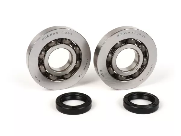 Set bantalan - set segel oli untuk poros engkol -RMS- Piaggio 125-180 ccm 2-tak - Gilera Runner FX/FXR 125-180, Italjet Dragster 125-180, Piaggio SKR125, SKR150, TPH125, Skipper125, Skipper150, Hexagon LX/LXT 125-180