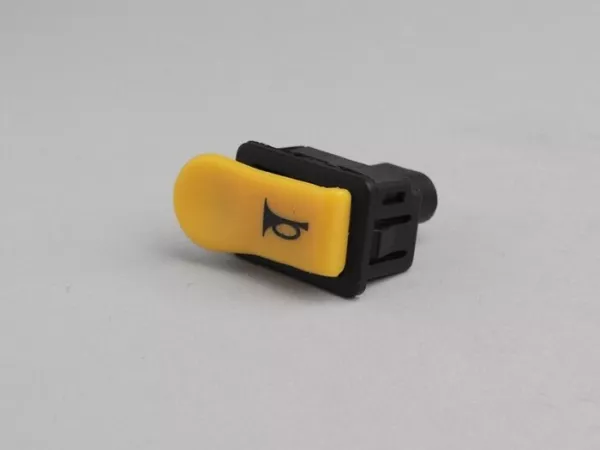 Horn switch -OEM QUALITY- Piaggio Free, Hexagon (EXS + EXV), NRG, NRG MC2, NTT, Storm, Quartz, Sfera, SKR, Typhoon (-2005), Zip (-2000), Zip FR, Zip SP (-2000) - yellow