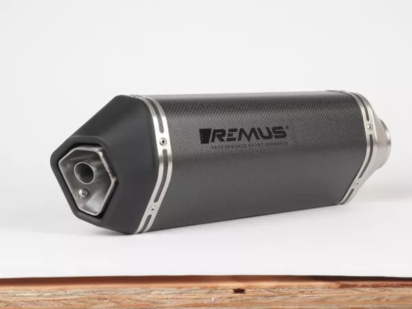 Silencer -REMUS Sport - Vespa GTS Super HPE 300 (Euro 5, ZAPMD3100, ZAPMD3101, ZAPMD3101) - carbon silver