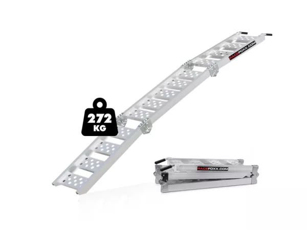 Ramp foldable -RACEFOXX, MOTORBIKE / SCOOTER- aluminium (max loading 272kg)
