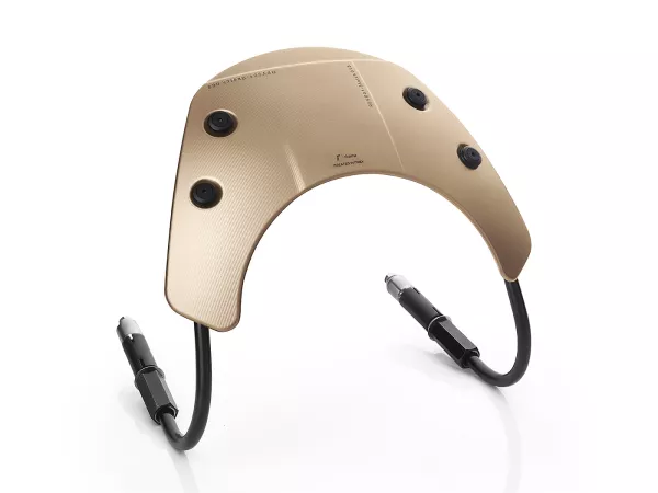 Flyscreen with black brackets -RIZOMA, Aluminium- Vespa GTS 125-300 HPE (2019-2022) cc - bronze