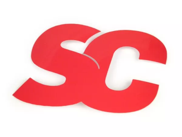 Autocollant -SC- Scooter-Center - 53x80mm - rouge