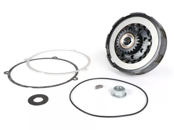 Embrayage -SC, Wideframe, type Cosa2/FL- pour pignon élastique BGM PRO de 62/63 dents (droites)- Vespa 125, VN1T (60001-), VN2T, Vespa 150 VL1T, VL2T, VL3T, VB1T, ACMA 150 GL (1956-1958) - 24 dents