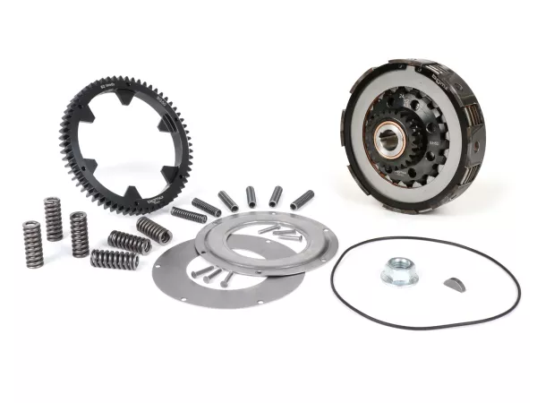 Clutch incl. primary gear -SC, Largeframe, type Cosa2/FL- primary gear BGM Pro 62 tooth (straight)- Vespa PX80-PX200, T5, Cosa, Sprint, Rally, GT125, GTR125, TS125, GL150, Super125 (VNC1, 11001-), Super150  - 24/62 tooth (2.58)