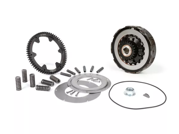 Clutch incl. primary gear -SC, Largeframe, type Cosa2/FL- primary gear BGM Pro 63 tooth (straight)- Vespa PX80-PX200, T5, Cosa, Sprint, Rally, GT125, GTR125, TS125, GL150, Super125 (VNC1, 11001-), Super150  - 23/63 tooth (2.74)