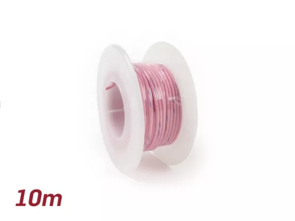 Elektrische kabel -UNIVERSAL 0,85mm²- 10m - Roze