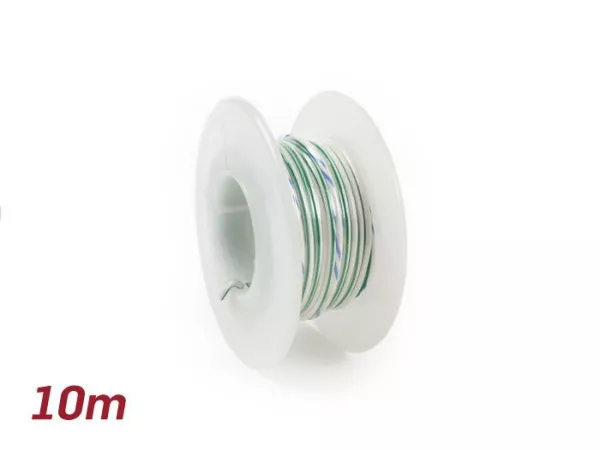Cable eléctrico -UNIVERSAL 0,85mm²- 10m - Blanco/Verde