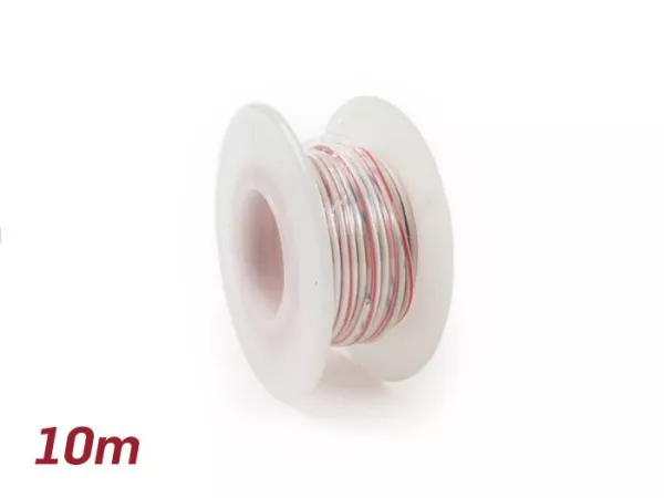 Elektrische kabel -UNIVERSAL 0,85mm²- 10m - wit/rood