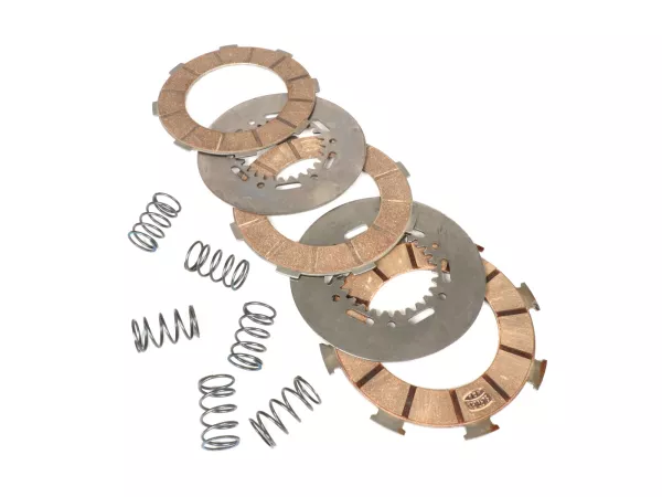 Clutch friction plate set -SURFLEX- Vespa GS150 / GS3 VS5T (0063168-), GS160 / GS4 (VSB1T) VSB1T (incl. springs and steel plates)