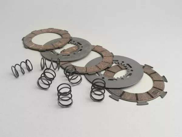 Clutch friction plate set -SURFLEX- Vespa SS180 (VSC1T), Rally180 (-VSD1T0014740) - (incl. springs Ø=22mm and steel plates)