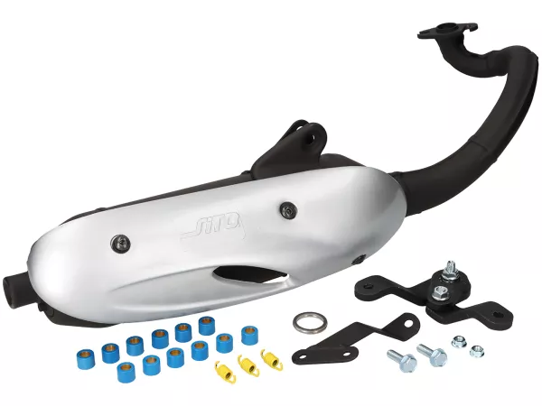 Exhaust -SITO- Malaguti F15 (1996-2004), Malaguti F12 R LC, Yamaha Aerox (YQ50/L, 2-stroke) (-1999), MBK Nitro (YQ50/L, 2-stroke) (-1999)