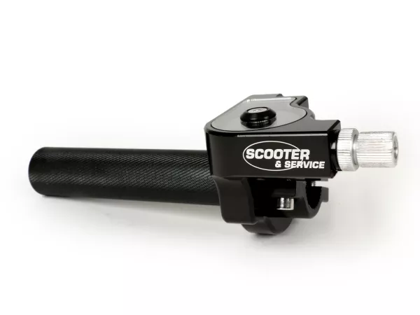 Puño de gas rápido -SCOOTER & SERVICE- CNC- aluminio - anodizado negro