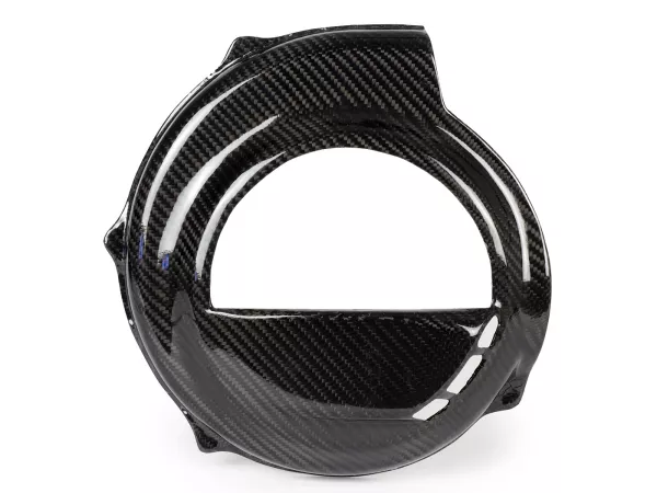 Flywheel cover -TOMAS COMPOSITI, real carbon Race- Vespa PX80, PX125, PX150, PX200 - models only kickstarter