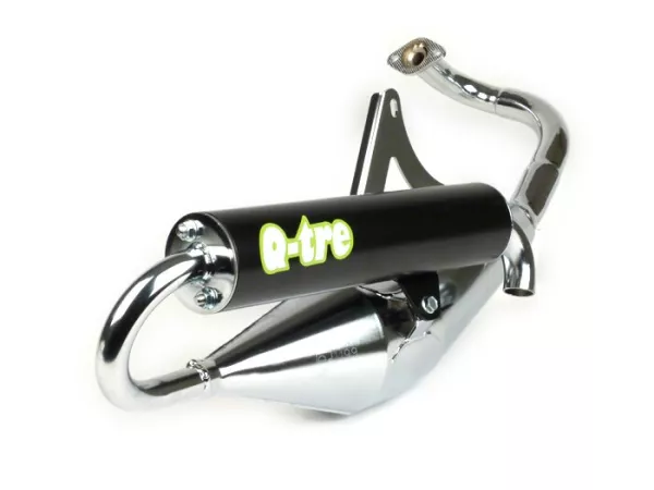 Knalpot -TECNIGAS Q-TRE Chrome- Kymco 50 cm (horizontal)