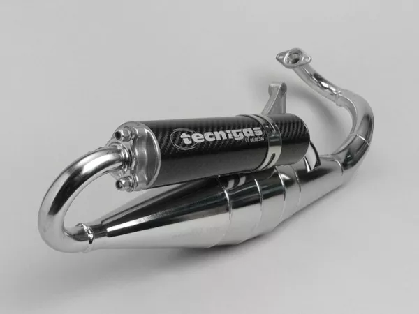 Exhaust -TECNIGAS RS chrome- Kymco  / SYM 50 ( horizontal )