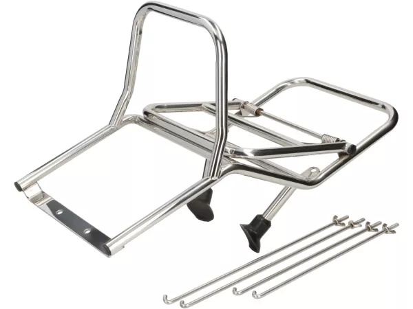 Opklapbaar bagagerek achter -MADRID STYLE V2- Vespa VNB4-VNB6, VBB2, Super (VBC1T, VNC1), Sprint150 (VLB1), TS125 (VNL3), GT125 (VNL2), GTR125 (VNL2), GL (VLA1) - roestvrij staal